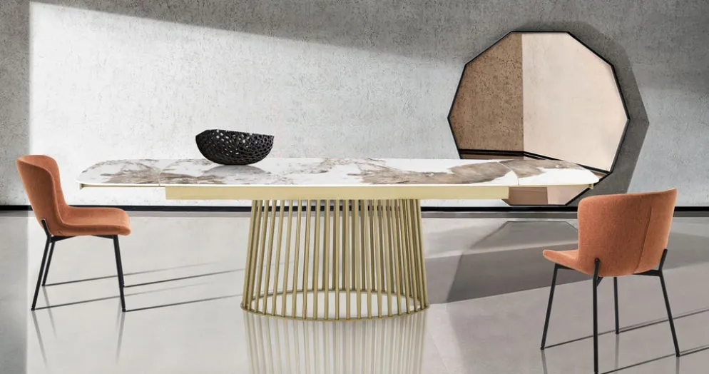 Tavolo allungabile con piano in ceramica Colin A