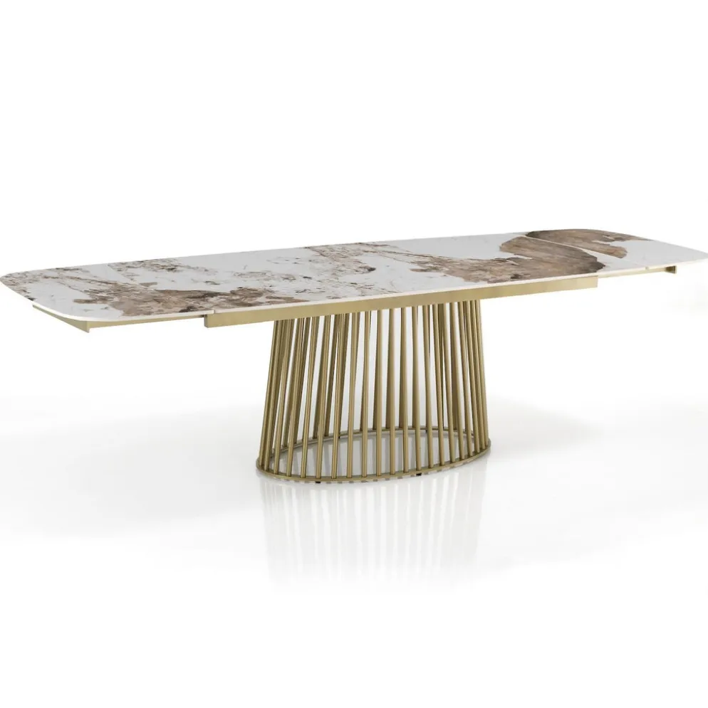Tavolo allungabile con piano in ceramica Colin A