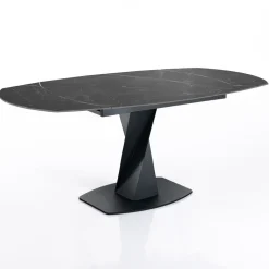 Tavolo allungabile con piano in ceramica Bernat Black