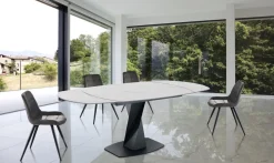 Tavolo allungabile con piano in ceramica Bernat Marble