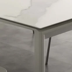 Tavolo allungabile Duarte piano vetro ceramica 140 x 90 cm