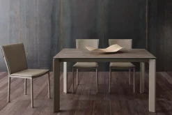 Tavolo allungabile Duarte piano vetro ceramica 140 x 90 cm