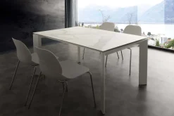 Tavolo allungabile Duarte piano vetro ceramica 140 x 90 cm