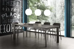 Tavolo allungabile Duarte piano vetro ceramica 140 x 90 cm