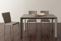 Tavolo allungabile in acciaio e ceramica Duarte Duo