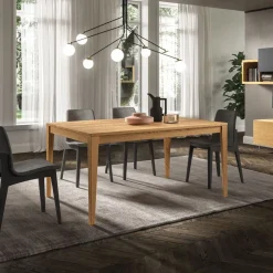 Tavolo allungabile in legno massello Altera