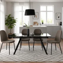 Tavolo allungabile in vetro Lysen