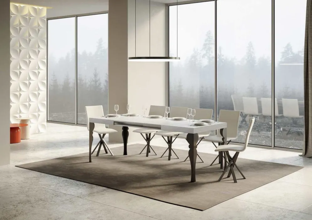 Tavolo allungabile moderno Askim 90x130/390 cm