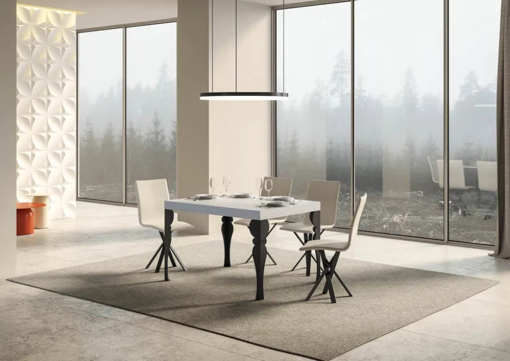 Tavolo allungabile moderno Askim 90x130/390 cm
