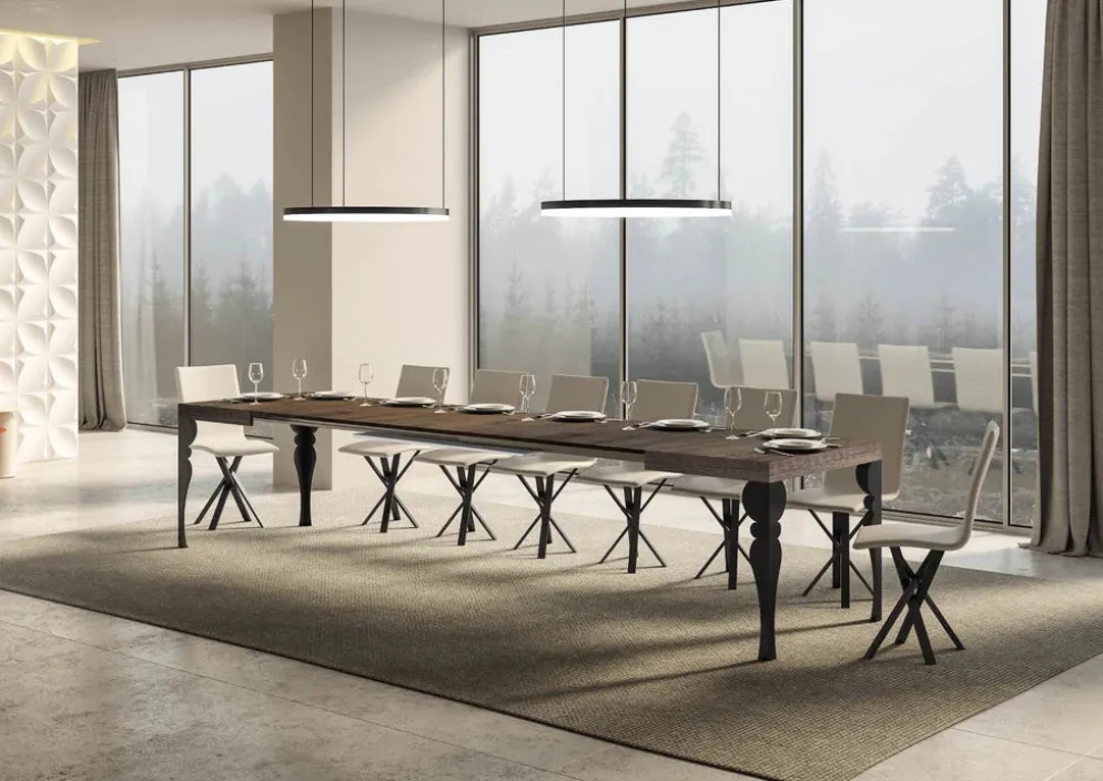 Tavolo allungabile moderno Askim 90x130/390 cm