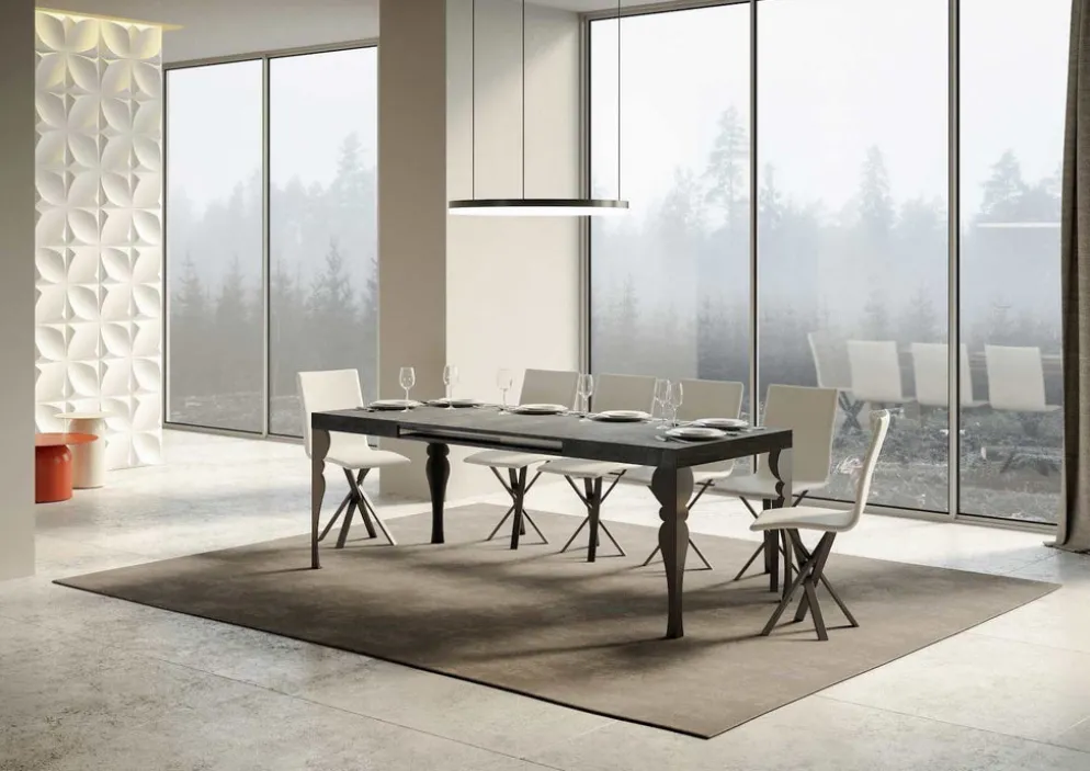 Tavolo allungabile moderno Askim 90x130/390 cm