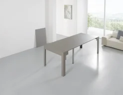Tavolo consolle allungabile in acciaio Dutton