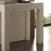 Tavolo consolle allungabile Klement in legno bianco