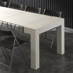 Tavolo consolle allungabile Klement in legno bianco