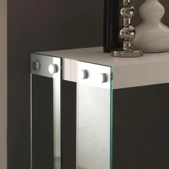 Tavolo consolle allungabile Skim in vetro e legno