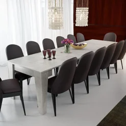 Tavolo consolle allungabile in legno Zulc Cement