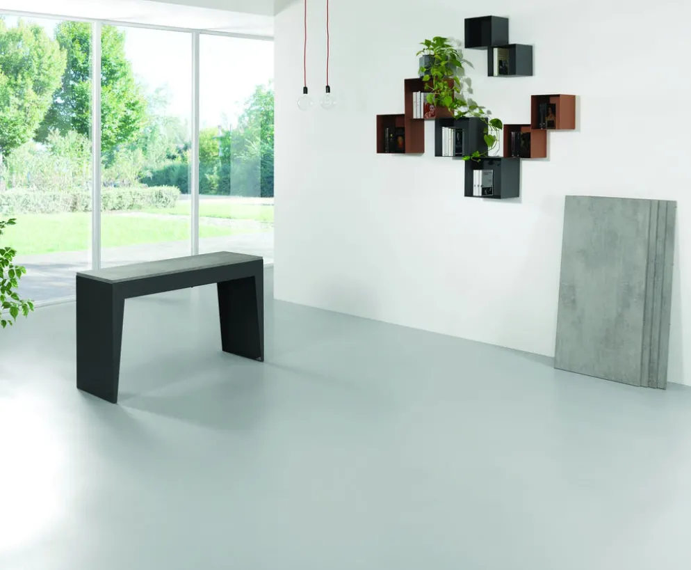 Tavolo consolle allungabile con sedie Glen 120