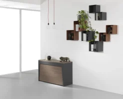Tavolo consolle allungabile con sedie Glen 120
