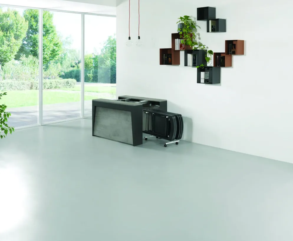 Tavolo consolle allungabile con sedie Glen 120