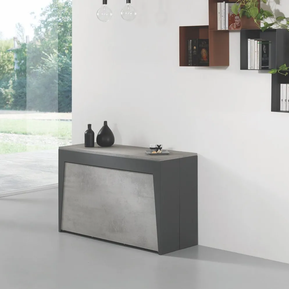Tavolo consolle allungabile con sedie Glen 120