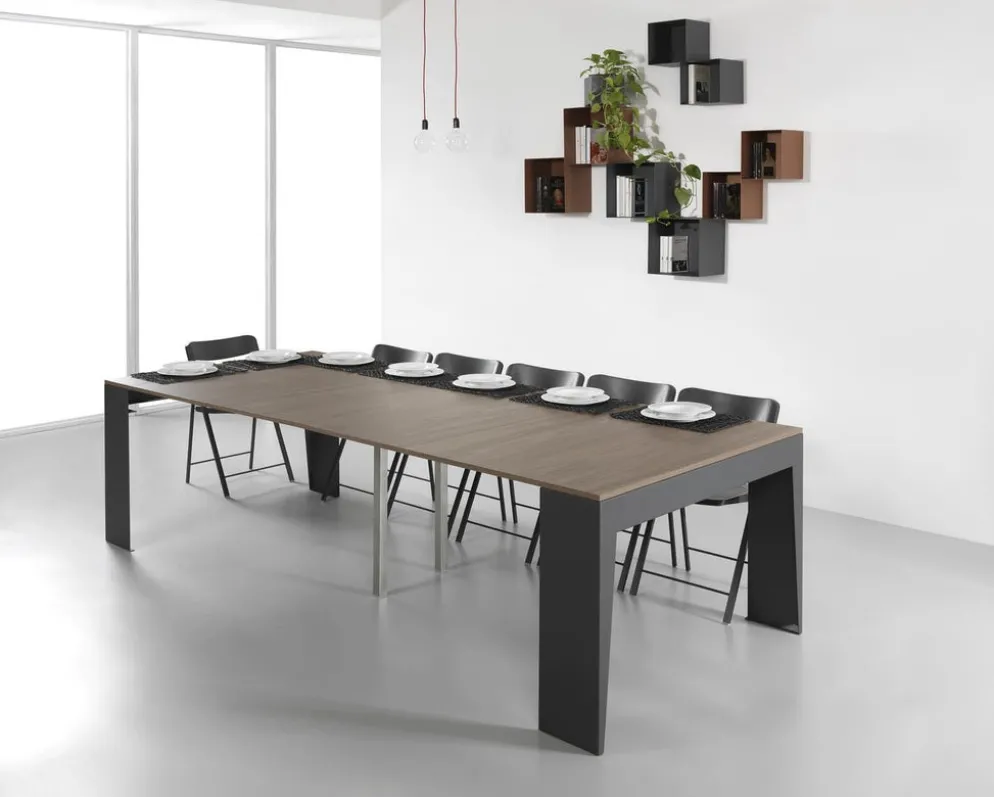 Tavolo consolle allungabile con sedie Glen 120