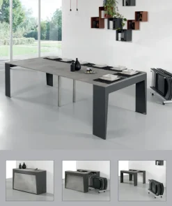 Tavolo consolle allungabile con sedie Glen 120