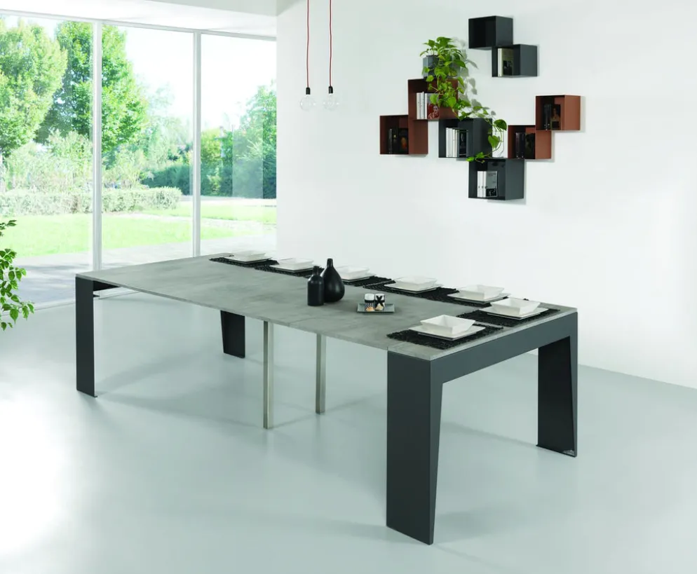 Tavolo consolle allungabile con sedie Glen 120