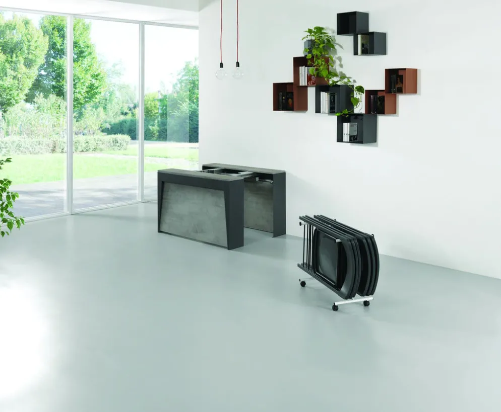 Tavolo consolle allungabile con sedie Glen 120