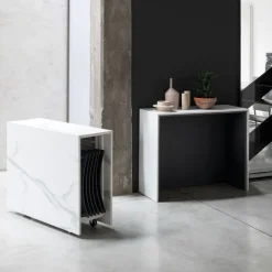 Tavolo consolle con sedie incorporate Newton3