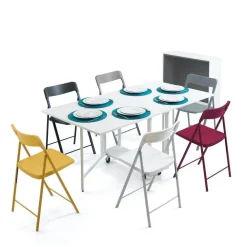 Tavolo consolle con sedie incorporate Newton