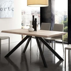 Tavolo da cucina in metallo e legno Learn