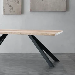 Tavolo da cucina in metallo e legno Learn