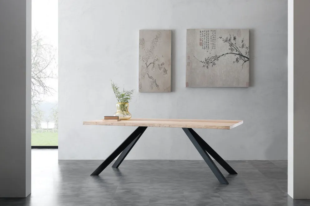 Tavolo da cucina in metallo e legno Learn