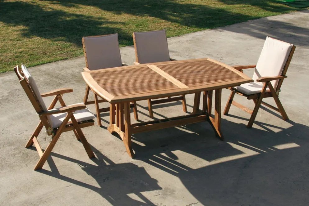 Tavolo da esterno allungabile in legno TeakOnMe