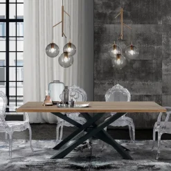 Tavolo da pranzo con piano in legno Gerard