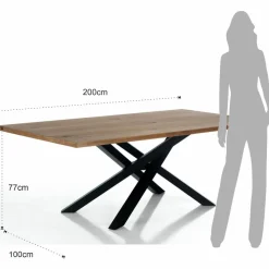 Tavolo da pranzo con piano in legno Gerard