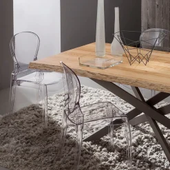 Tavolo da pranzo con piano in legno Arsenio