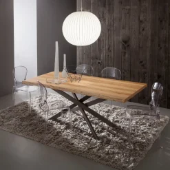 Tavolo da pranzo con piano in legno Arsenio
