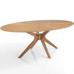 Tavolo da pranzo ovale in legno Hubbard Oak