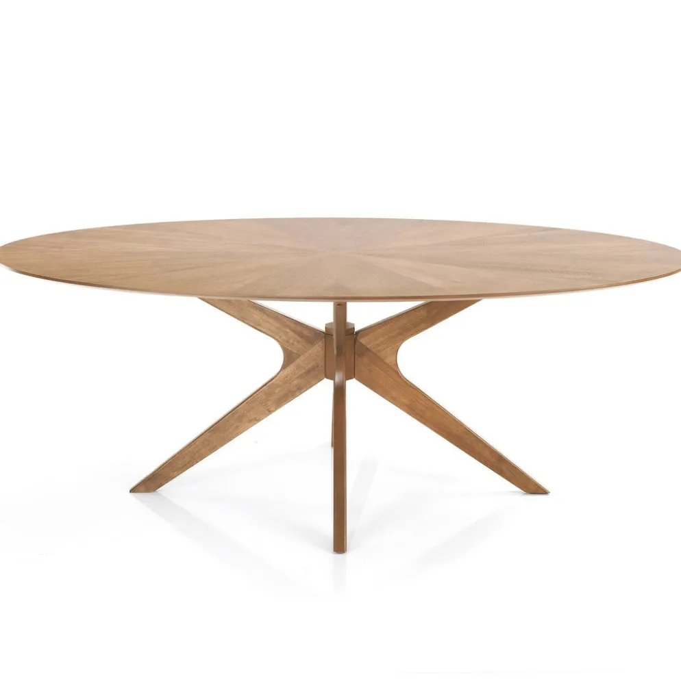 Tavolo da pranzo ovale in legno Hubbard Oak