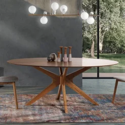 Tavolo da pranzo ovale in legno Hubbard Oak