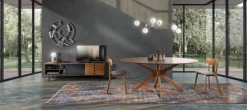 Tavolo da pranzo ovale in legno Hubbard Oak