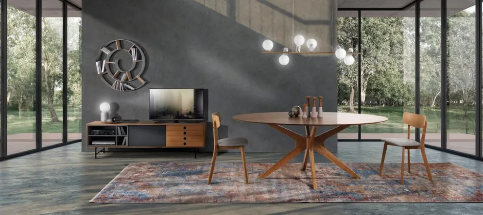 Tavolo da pranzo ovale in legno Hubbard Oak