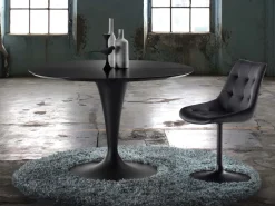 Tavolo da pranzo rotondo allungabile Sulevi Black