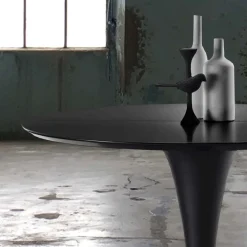 Tavolo da pranzo rotondo allungabile Sulevi Black