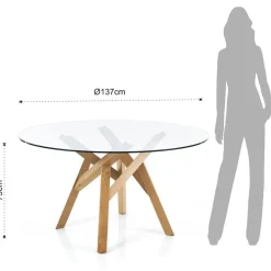 Tavolo da pranzo rotondo Meredith Oak