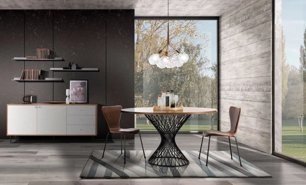 Tavolo da pranzo rotondo Stairway Oak