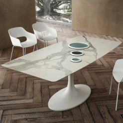Tavolo fisso con piano a botte Avalon