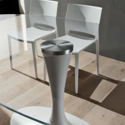 Tavolo fisso ovale Avalon Glass