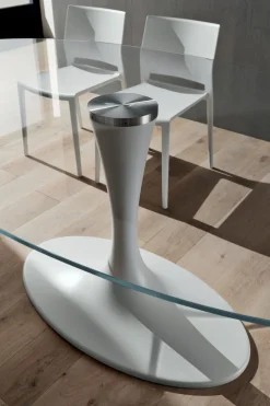 Tavolo fisso ovale Avalon Glass